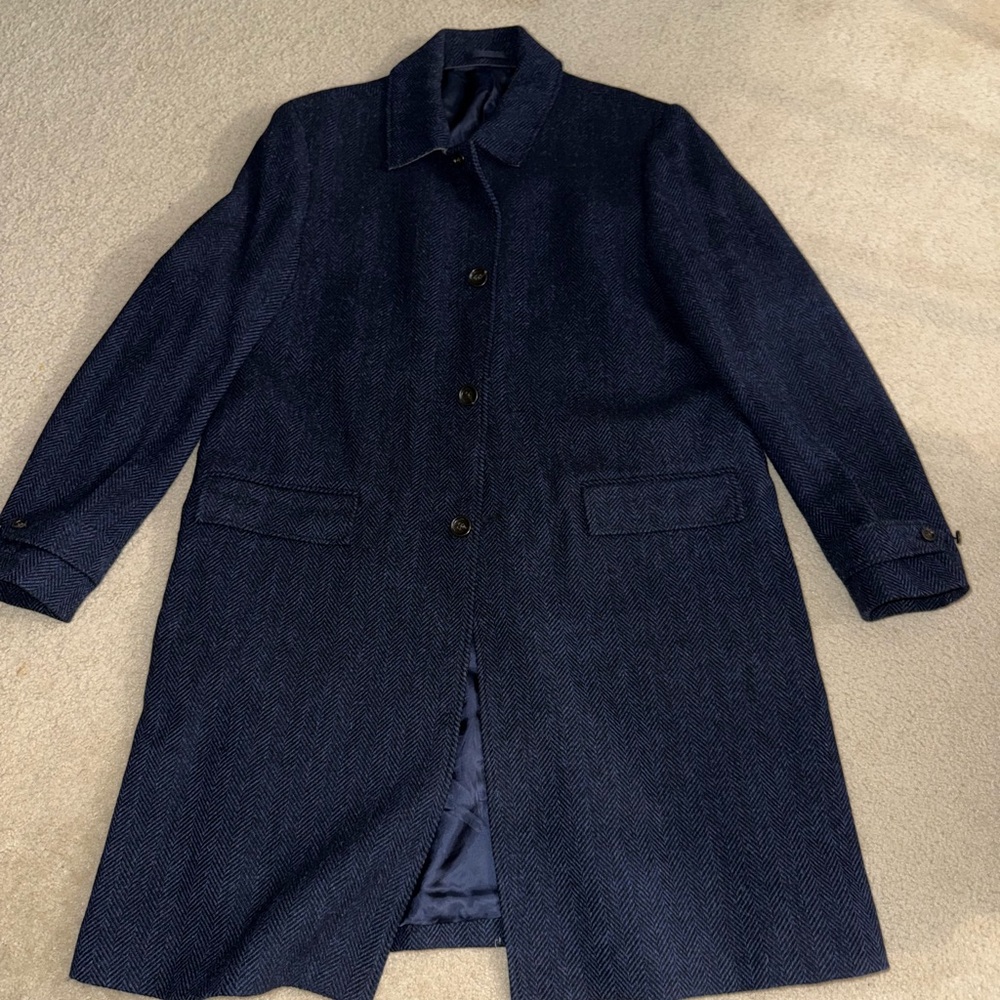 Men's Navy Wool Coat size 44R